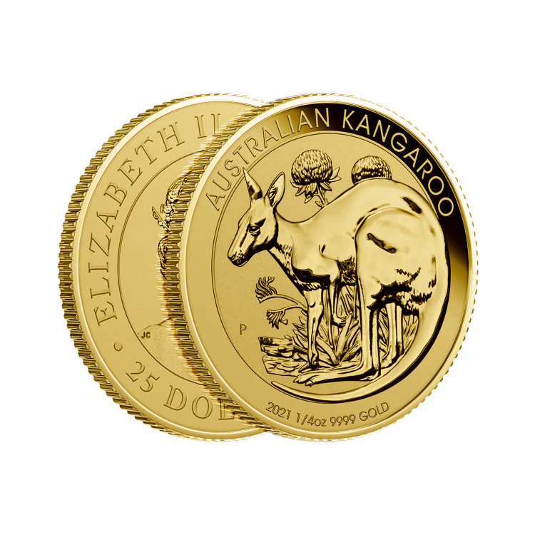1/4 oz Kangaroo Gouden Munt 2021 perspectief 2