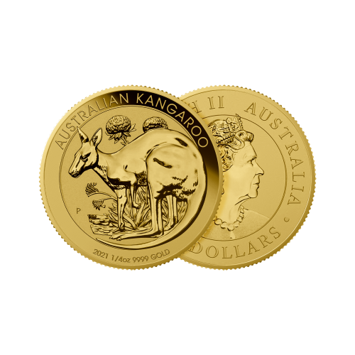 Thumbnail 1/2 oz Kangaroo Gouden Munt 2021 perspectief 1