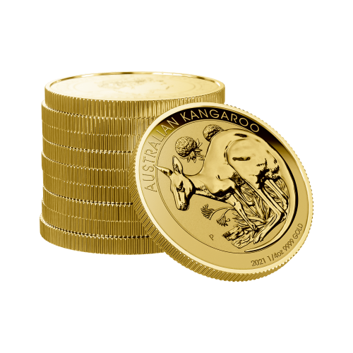 Thumbnail 1/2 oz Kangaroo Gouden Munt 2021 perspectief 3