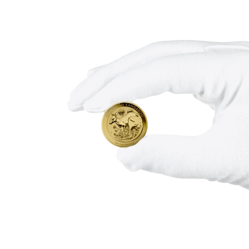 Thumbnail 1/2 oz Kangaroo Gouden Munt 2021 perspectief 4