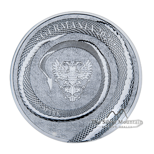 Thumbnail 2 oz Germania Beast Fafnir Silver Coin 2020 angle 1