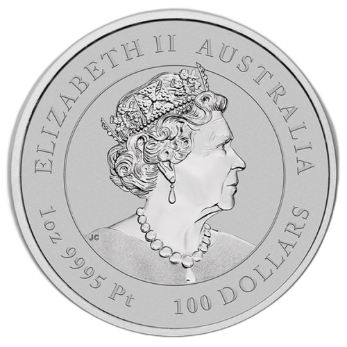 Thumbnail 1 Troy ounce platina munt Lunar 2021 achterkant