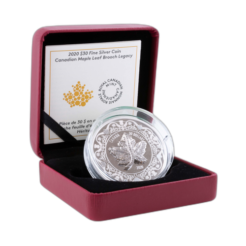 Thumbnail 2 oz Royal Canadian Mint Silver Coin 2020 angle 5
