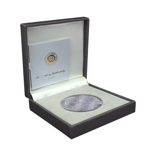 Thumbnail 2 troy ounce zilveren munt Mandala Owl - antieke afwerking 2020 perspectief 4