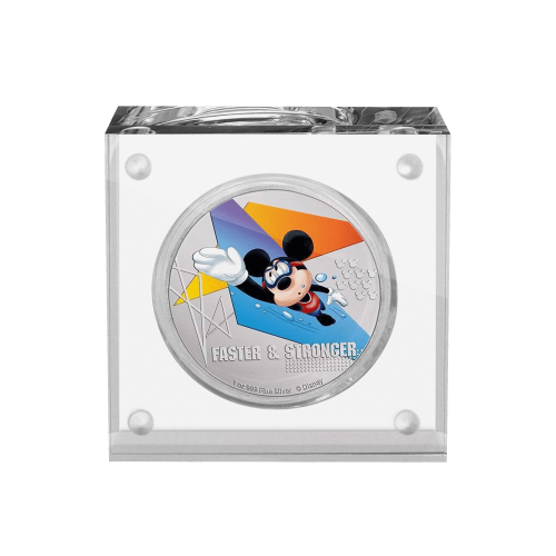 Thumbnail 1 troy ounce zilveren munt Disney Mickey Mouse - Faster and Stronger 2020 Proof perspectief 1