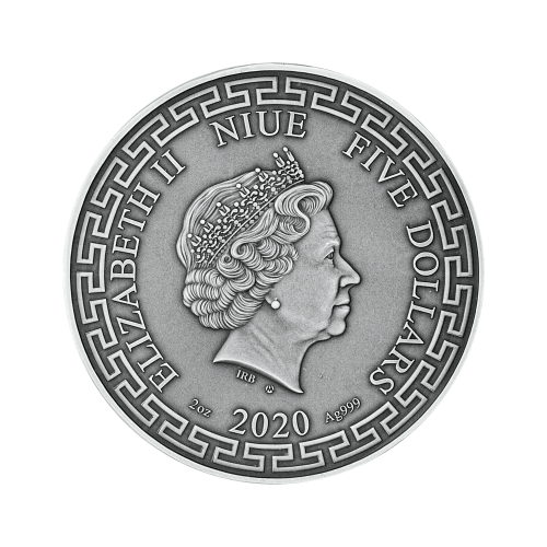 Thumbnail 2 troy ounce zilveren munt negen draken 2020 achterkant