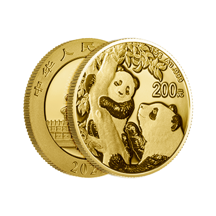 15g Panda Gouden Munt 2021 perspectief 1