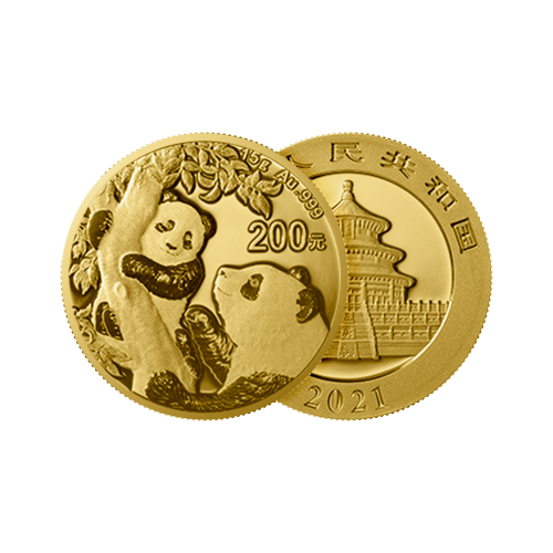 Thumbnail 30g Panda Gouden Munt 2021 perspectief 1