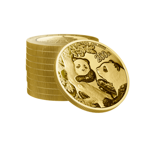 Thumbnail 30g Panda Gouden Munt 2021 perspectief 3