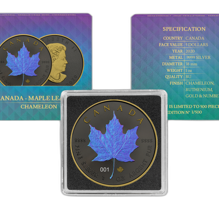 1 oz Royal Canadian Mint Silbermünze 2020 angle 1