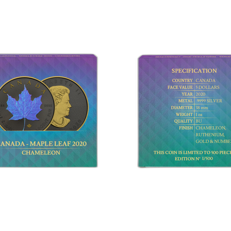 1 oz Royal Canadian Mint Silbermünze 2020 angle 2