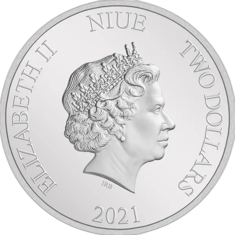 1 oz Disney Zilveren Munt achterkant