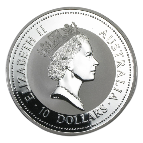 Thumbnail 10 oz Kookaburra Zilveren Munt 1997 achterkant
