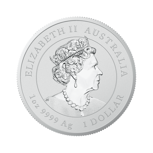 Thumbnail 1 oz Lunar Zilveren Munt 2021 achterkant