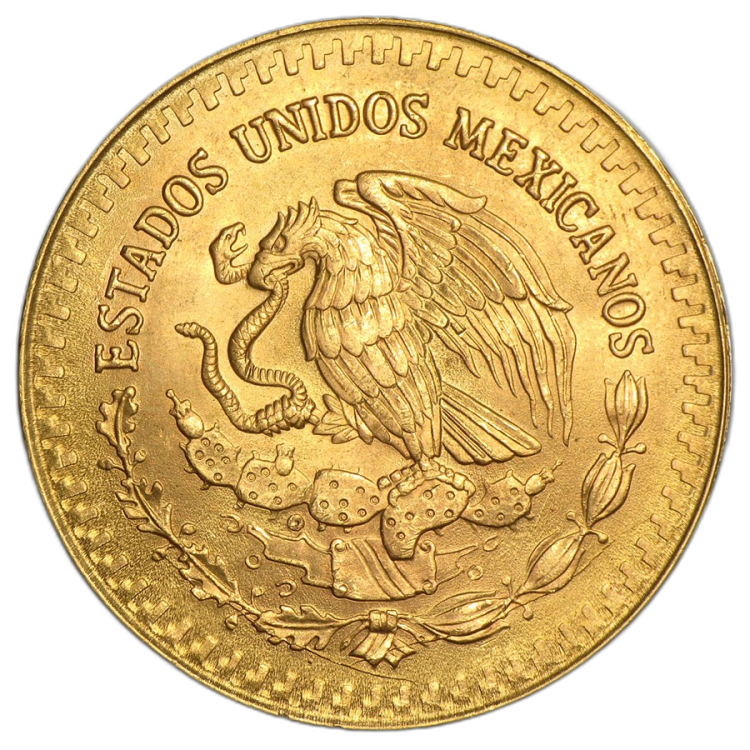 1 oz Banco de Mexico Gouden Munt Divers achterkant