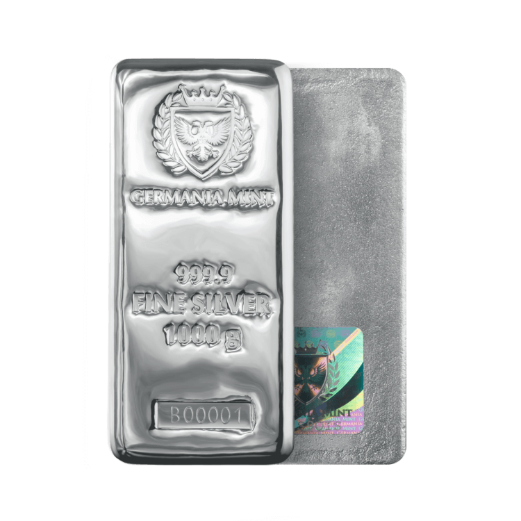 1 kilo Germania Mint Lingote de Plata angle 1