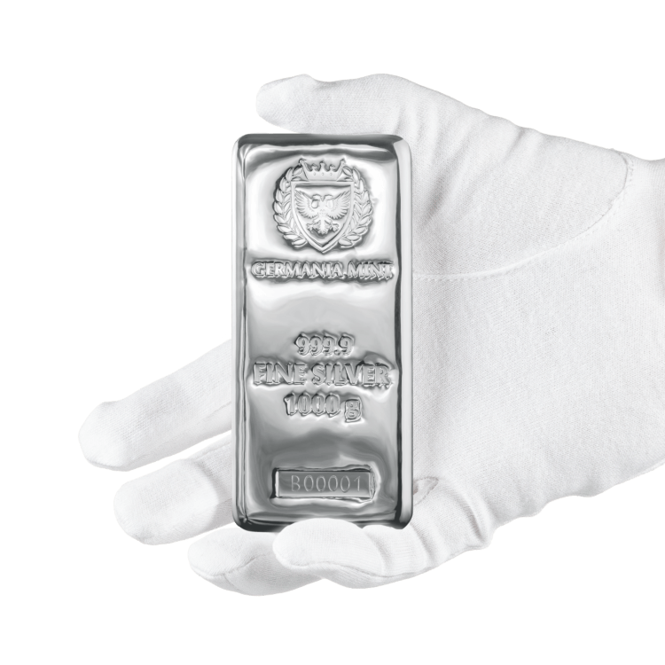 1 kilo Germania Mint Lingote de Plata angle 4