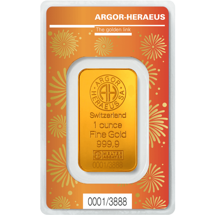 1 oz Lunar Gold Bar 2021 back