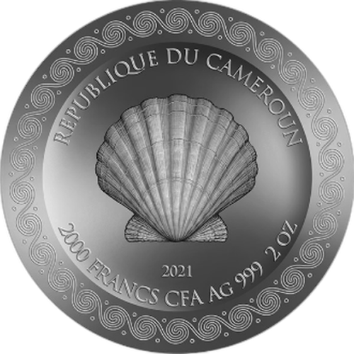Thumbnail 2 troy ounce zilveren munt Venus planeten en goden serie 2021 achterkant