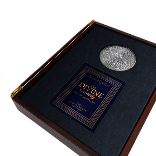 Thumbnail 5 troy ounce zilveren munt Goddelijke komedie 2020 achterkant