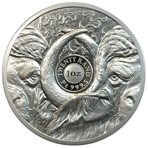 Thumbnail 1 oz South African Mint Platina Munt 2021 perspectief 1