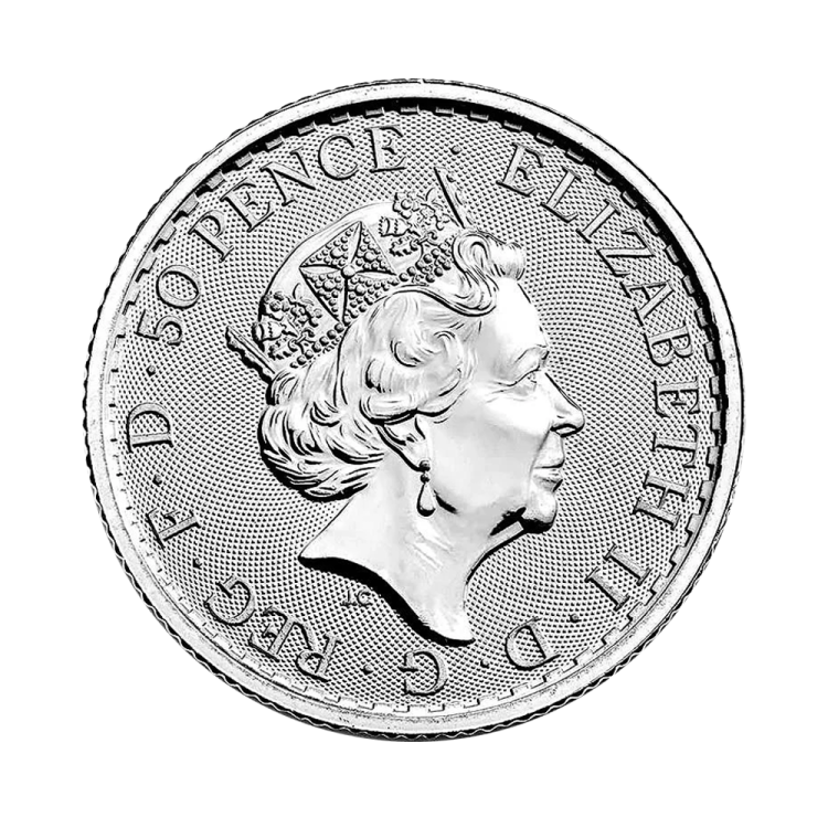 1/4 oz Britannia Zilveren Munt 2021 achterkant