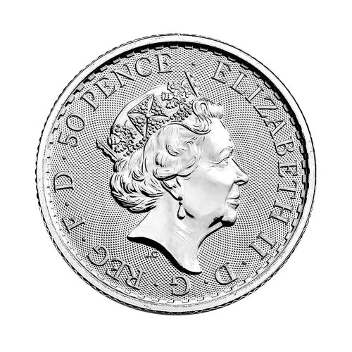 Thumbnail 1/4 oz Britannia Zilveren Munt 2021 achterkant