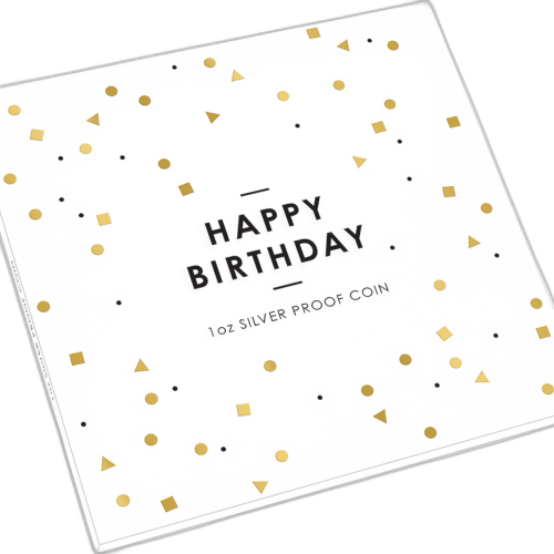 Thumbnail 1 troy ounce silver coin Happy Birthday 2021 Proof back