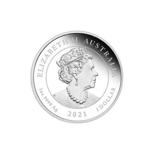 Thumbnail 1 troy ounce silver coin Happy Birthday 2021 Proof angle 2