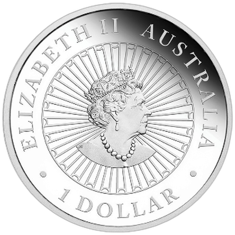 1 oz Lunar Zilveren Munt 2021 perspectief 1