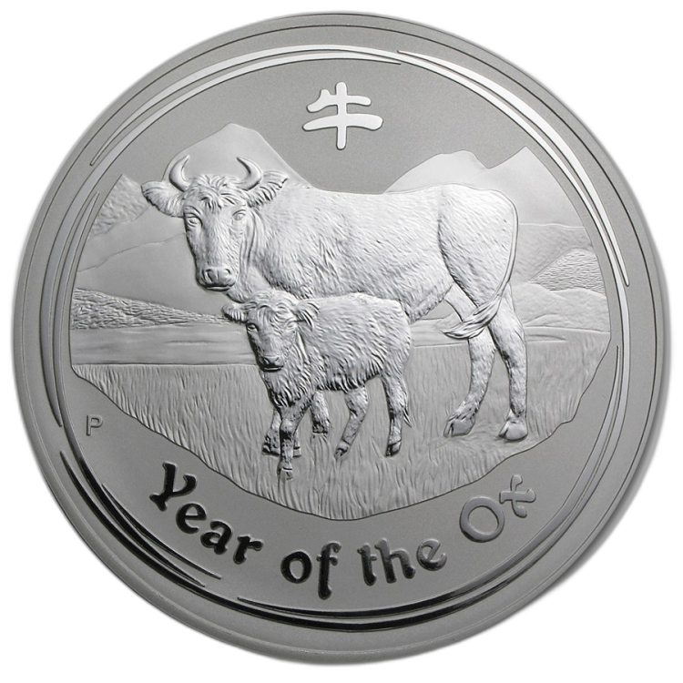 1 oz Lunar Zilveren Munt 2009 voorkant