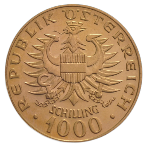Thumbnail 1/2 oz Münze Österreich Gold Coin 1976 back