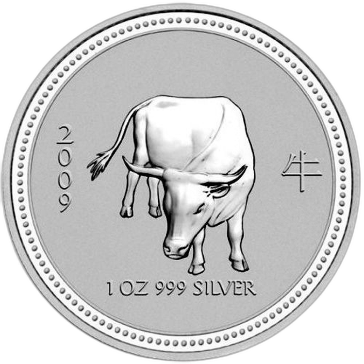 1 oz Lunar d'Argent 2009 front