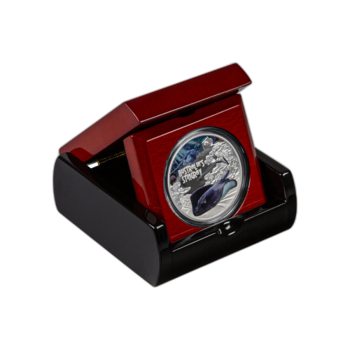 Thumbnail 1 troy ounce zilveren munt Pijlstaartrog 2021 Proof perspectief 2