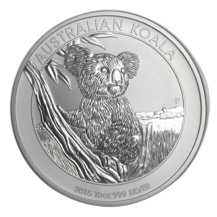 10 oz Koala Zilveren Munt 2015 voorkant