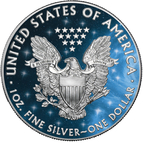 Thumbnail 1 oz American Eagle Zilveren Munt 2021 perspectief 2