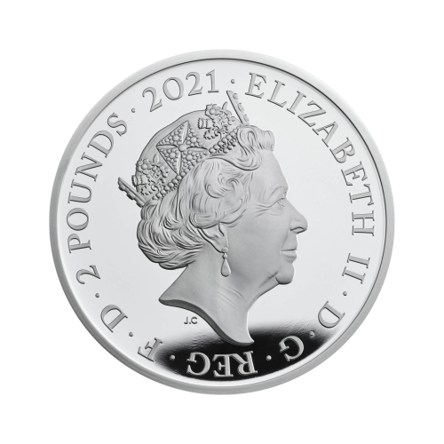 Thumbnail 1 troy ounce zilveren munt Mr. Men little Miss-Mr. Happy 50th Anniversary 2021 achterkant