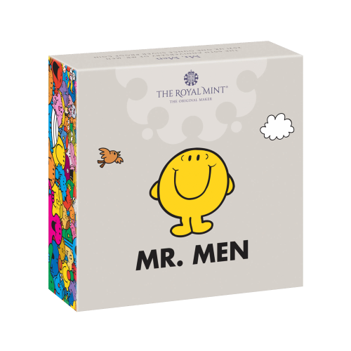Thumbnail 1 troy ounce zilveren munt Mr. Men little Miss-Mr. Happy 50th Anniversary 2021 perspectief 4