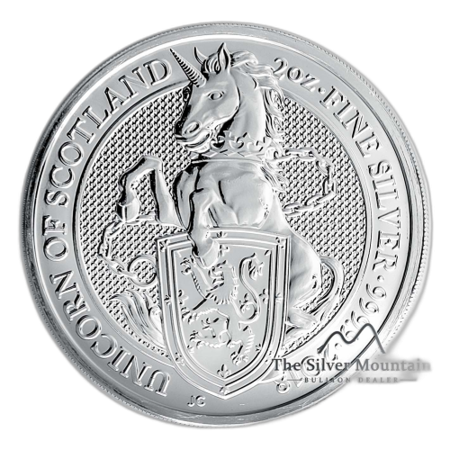 Thumbnail 2 oz Queens Beasts Silver Coin 2018 front