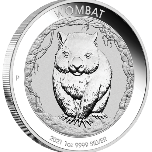 Thumbnail 1 troy ounce zilveren munt Wombat 2021 achterkant