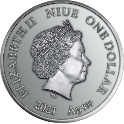 Thumbnail 1/2 troy ounce zilveren munt motherhood 2021 Proof achterkant