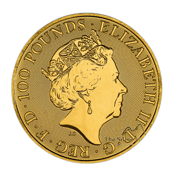 1 oz Queens Beasts Gouden Munt 2021 perspectief 2
