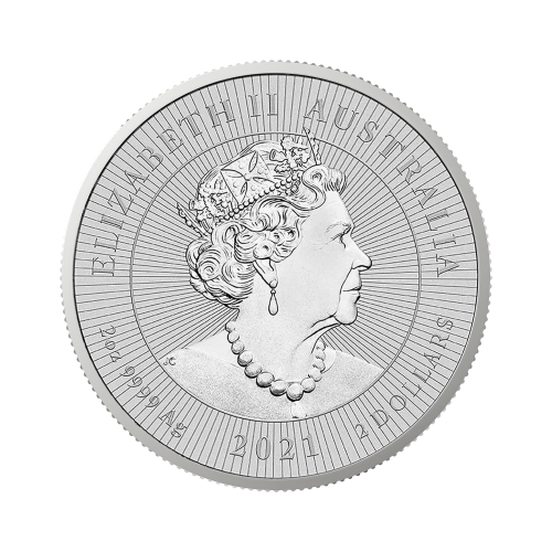 Thumbnail 2 troy ounce zilveren munt Platypus Next Generations 2021 achterkant
