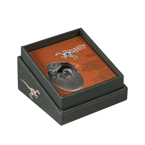 Thumbnail 2 troy ounce zilveren munt Velociraptor 2021 perspectief 2