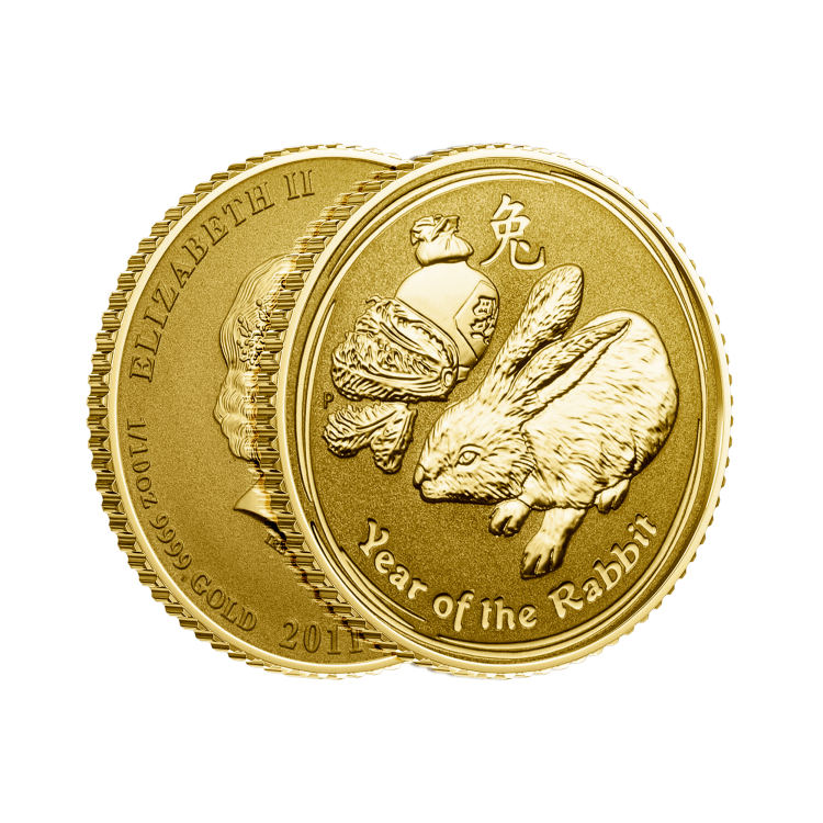 1/10 oz Lunar Or 2011 angle 2