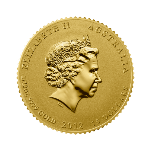 Thumbnail 1/10 oz Lunar Gouden Munt 2012 achterkant