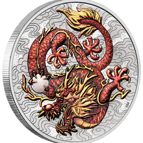 Thumbnail 1 oz Myths and Legends Zilveren Munt 2021 achterkant