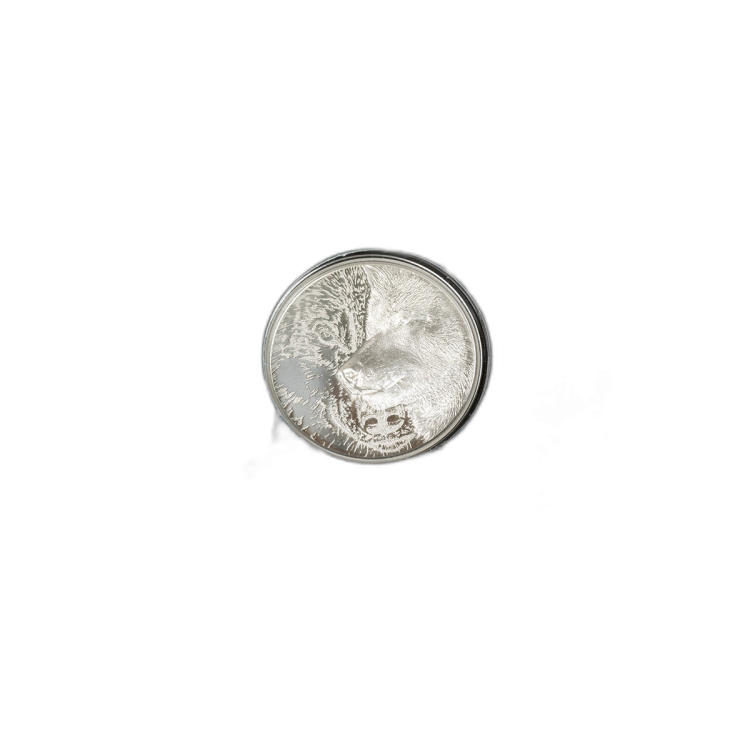 1 troy ounce silver coin Mystic Wolf 2021 Proof back