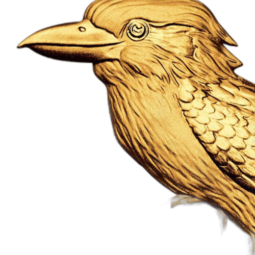 Thumbnail 5 troy ounce gouden munt Kookaburra 2021 Proof perspectief 4