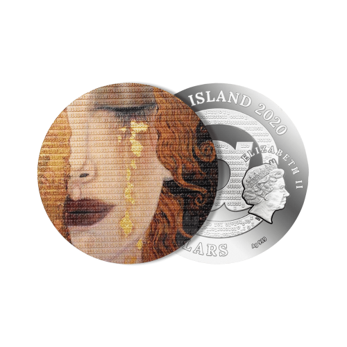 Thumbnail 3 troy ounce zilveren munt gouden tranen 2020 Proof perspectief 2